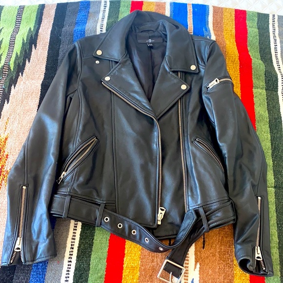 7 for all mankind LEATHER jacket - Picture 1 of 5
